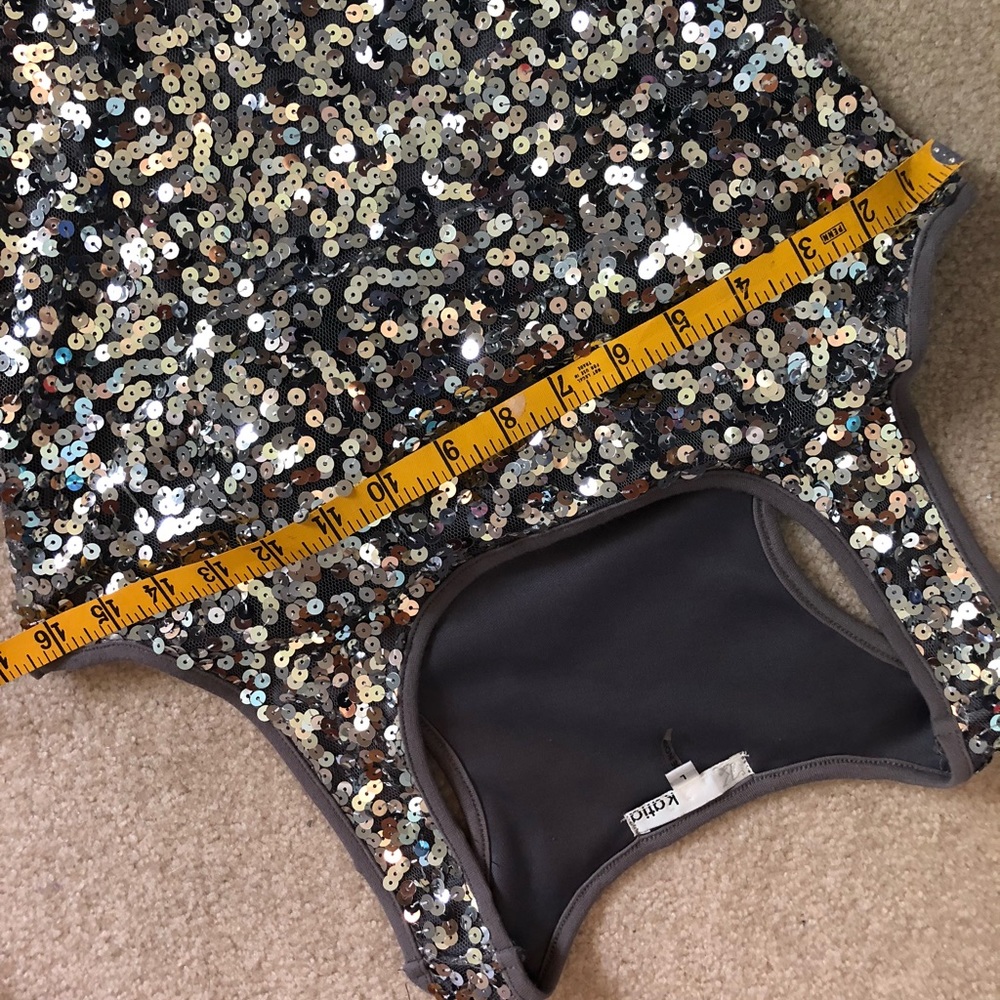 Super Sexy Silver Sequined Dress π - Picture 6 of 7